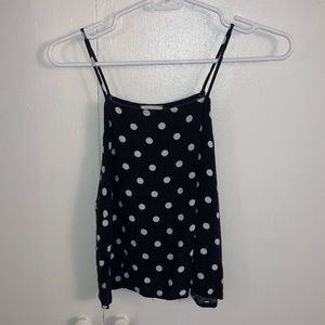 Black Polka Dot Crop Top